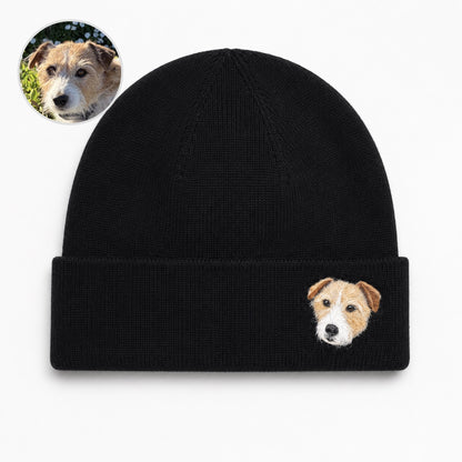 Custom Needle Felted Pet Portrait Hat | Hand-Felted Needle Art Hat