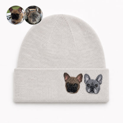 Custom Needle Felted Pet Portrait Hat | Hand-Felted Needle Art Hat