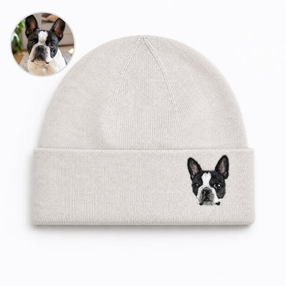 Custom Needle Felted Pet Portrait Hat | Hand-Felted Needle Art Hat