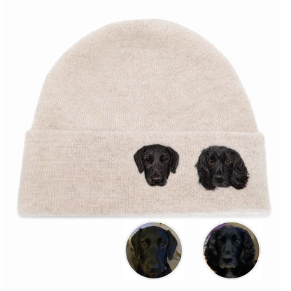 Custom Pet Portrait Wool Beanie – Hand-Felted Needle Art Hat
