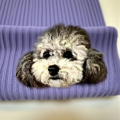 Custom Pet Portrait Wool Beanie – Hand-Felted Needle Art Hat